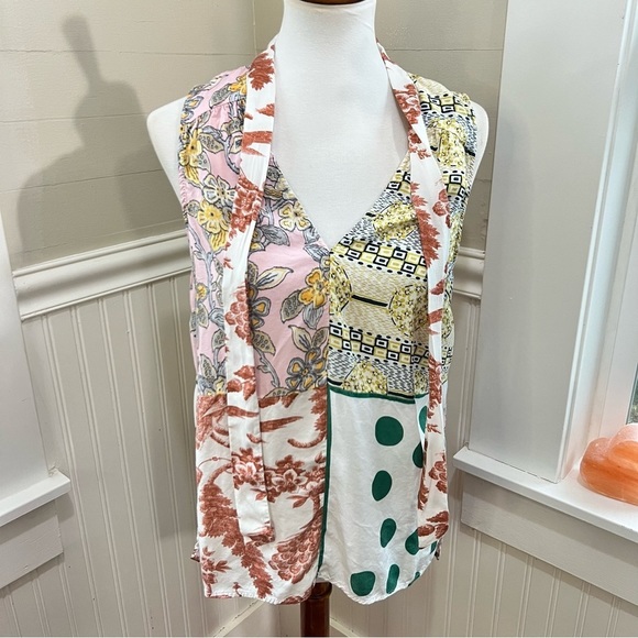 Anthropologie Tops - Anthropologie Moulinette Souers Blouse Multicolor Venezia Tied Large (1317)